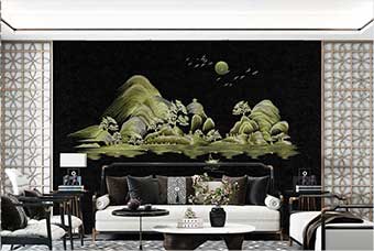 澄迈森佰汇航空纤维墙咔（湖光山色）